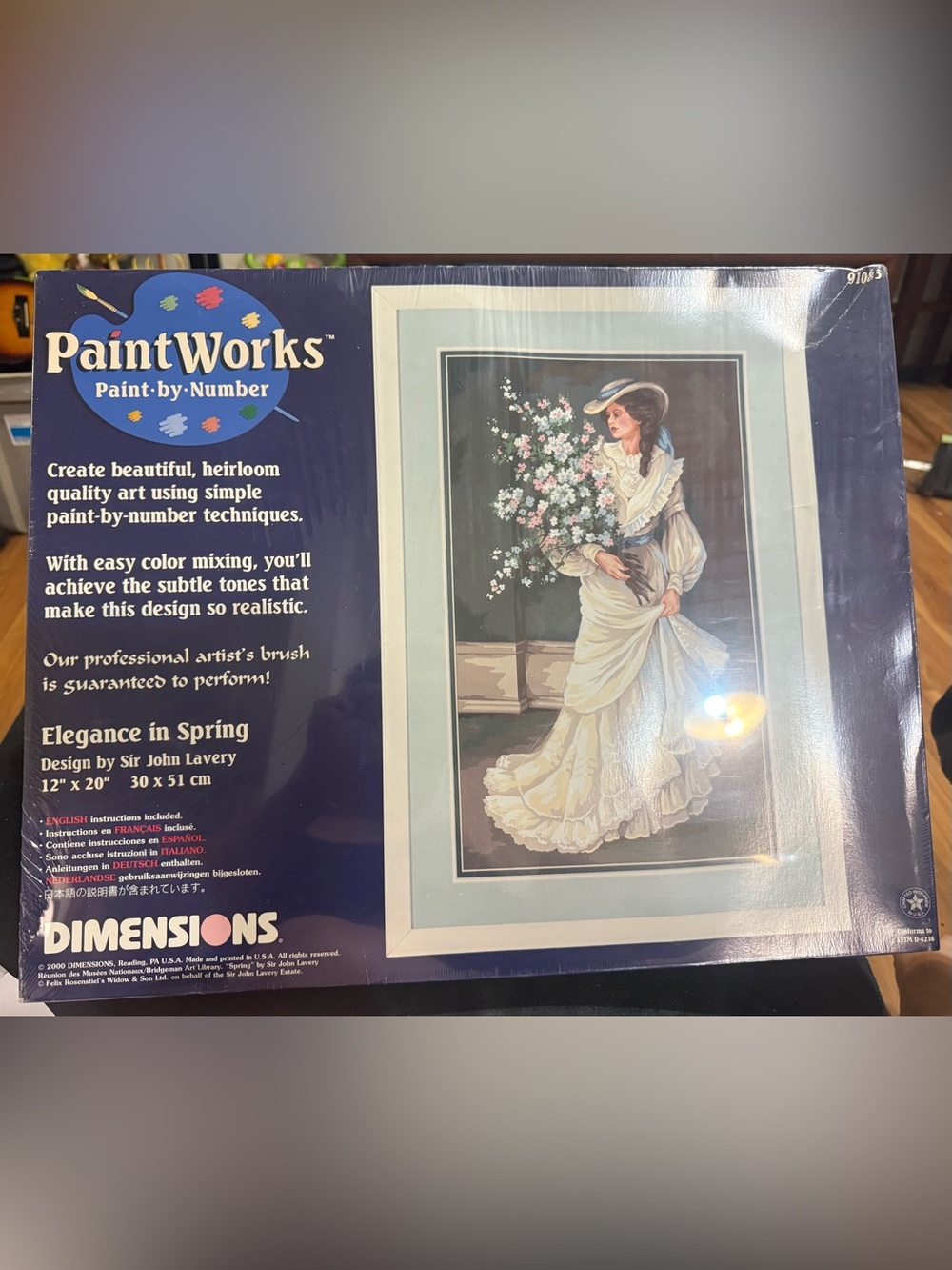 Sealed PaintWorks Paint By Number 91083 Elegance In Spring 12 X 20 VTG 2000